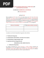 Acta para Nombramiento Representante Legal | PDF | Quórum ...