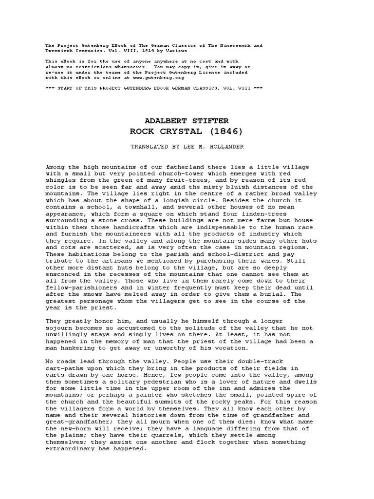 Stifter Rock Crystal | PDF