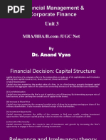 Unit 3 Financial Management & Corporate Finance