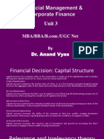 Unit 3 Financial Management & Corporate Finance