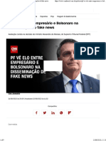 PF Vê Elo Entre Empresário e Bolsonaro Na Disseminação de Fake News