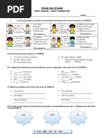 Examen de Inglés: Segundo Secundaria | PDF | Language Arts & Discipline