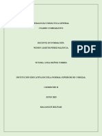 Cuadro Comparativo de Pedagogía y Didáctica General