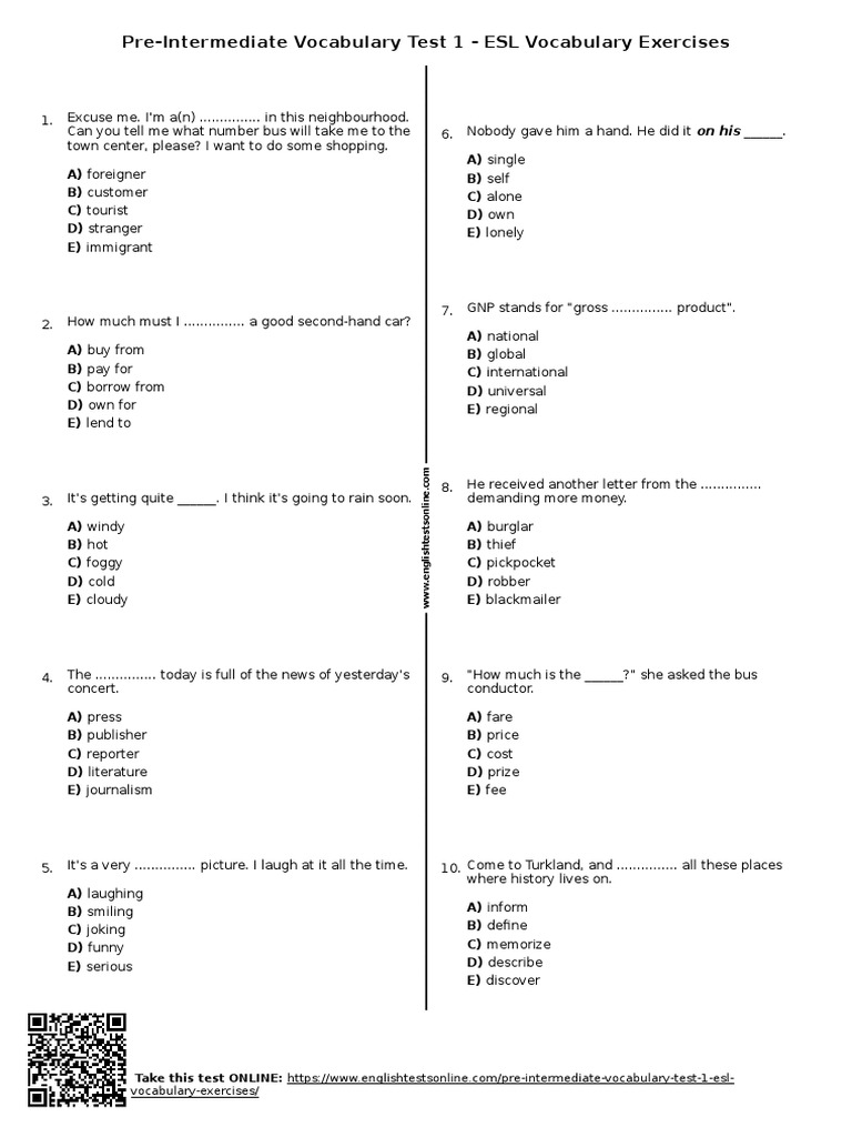 2 - Pre-Intermediate | PDF