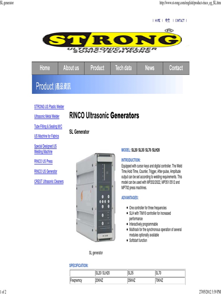 SL Generator Ultrasunete Rinco | PDF | Welding | Construction