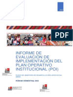 Informe Evaluacion POI 2022 PDF