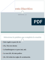 Acento Diacrítico - Ejercicio de Práctica