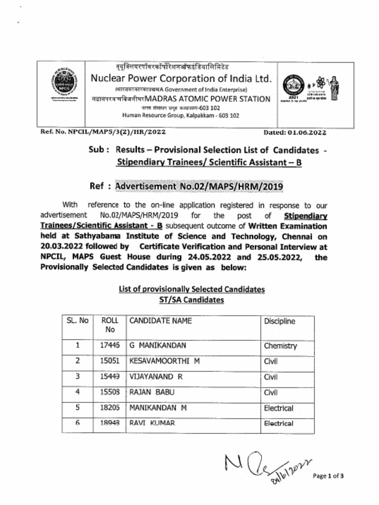 Provisionally Selected List 02062022 01 | PDF