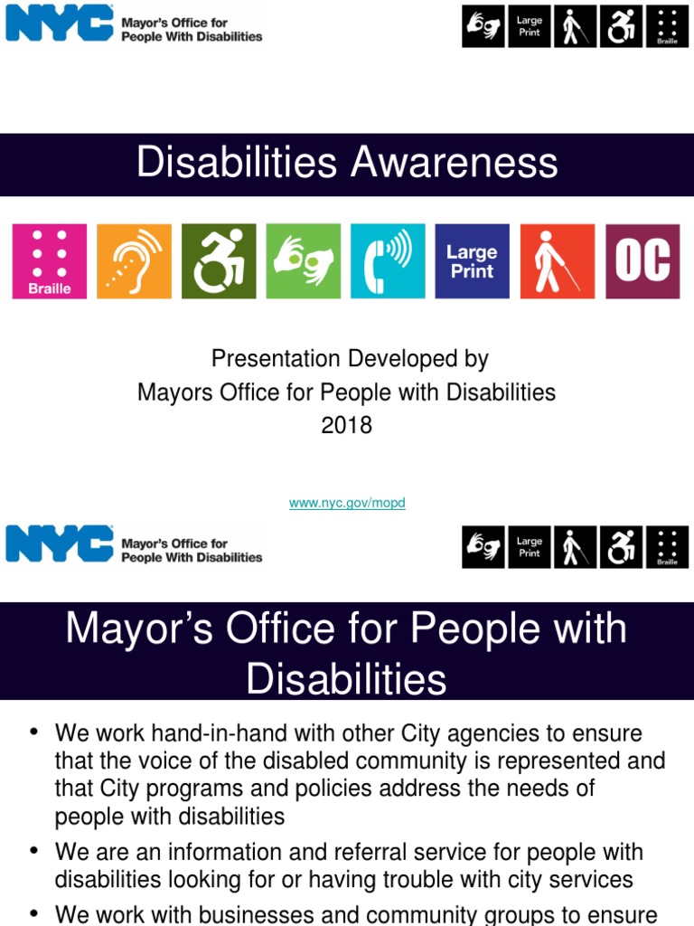 Disability Awareness Training PDF Visual Impairment Disability