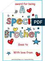 A Special Brother Certificate