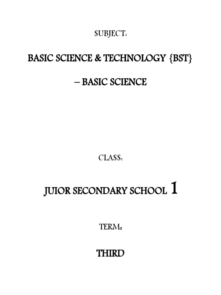 Jss1 basic science 3rd term pdf