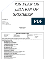 LESSON PLAN On Sample Collection