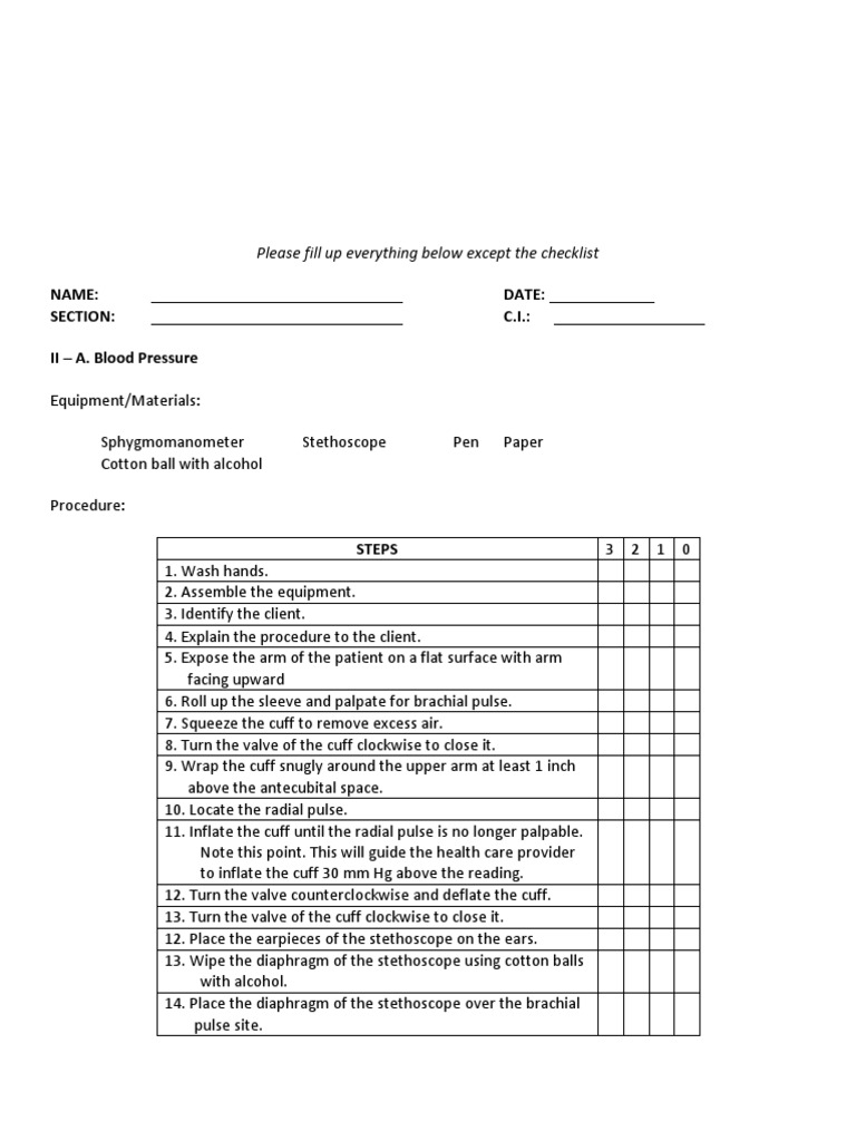 CHECKLISTS | PDF