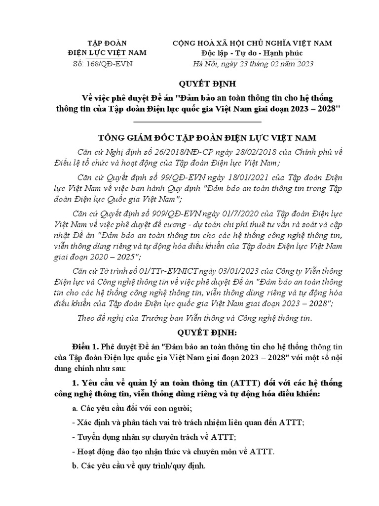 QĐ Phe Duyet de An ATTT 2023-2028 (220223) | PDF