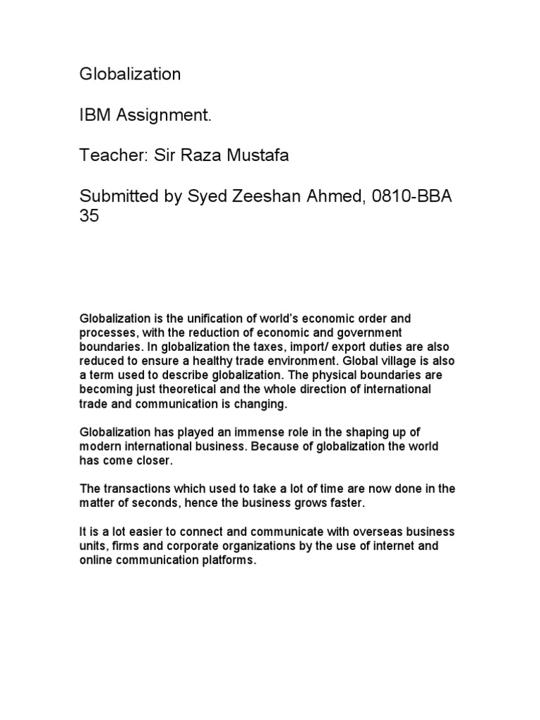 Understanding Globalization's Impact on Business | PDF