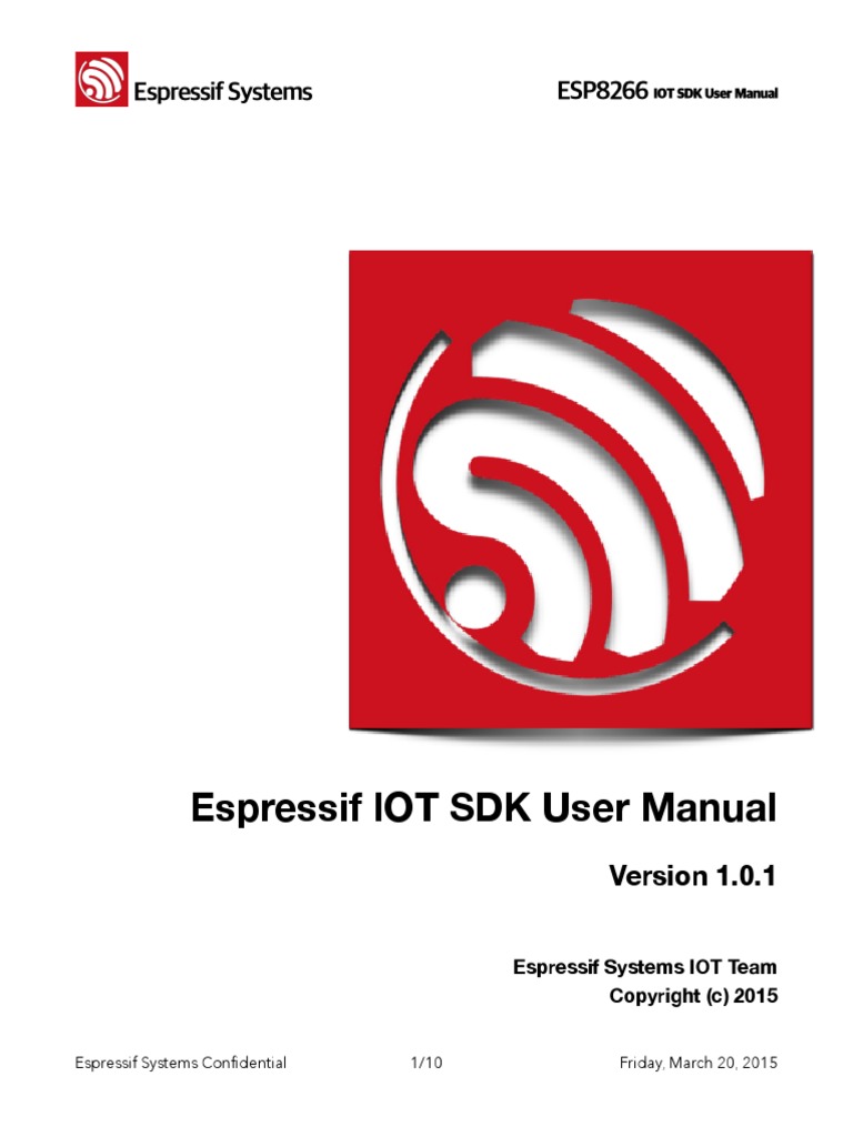 Espressif Esp8266 Iot SDK User Manual en v1.0.1 | PDF | Computer File ...