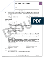 JEE Main 2021 Question Paper Physics Mar 16 Shift 2