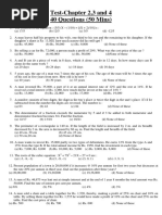 Test 2,3,4 Foundation Maths