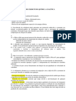 Lista de Exercícios Química Analítica