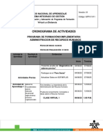 Cronograma Administracion Recursos Humanos