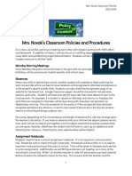 Classroom Policies Novak 5th Grade 2023-2024