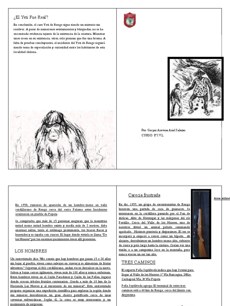 El Abominable Hombre de Las Nieves de Rengo | PDF