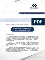 10 - Modelo NOTIFICACAO EXTRAJUDICIAL - Atraso Do Aluguel