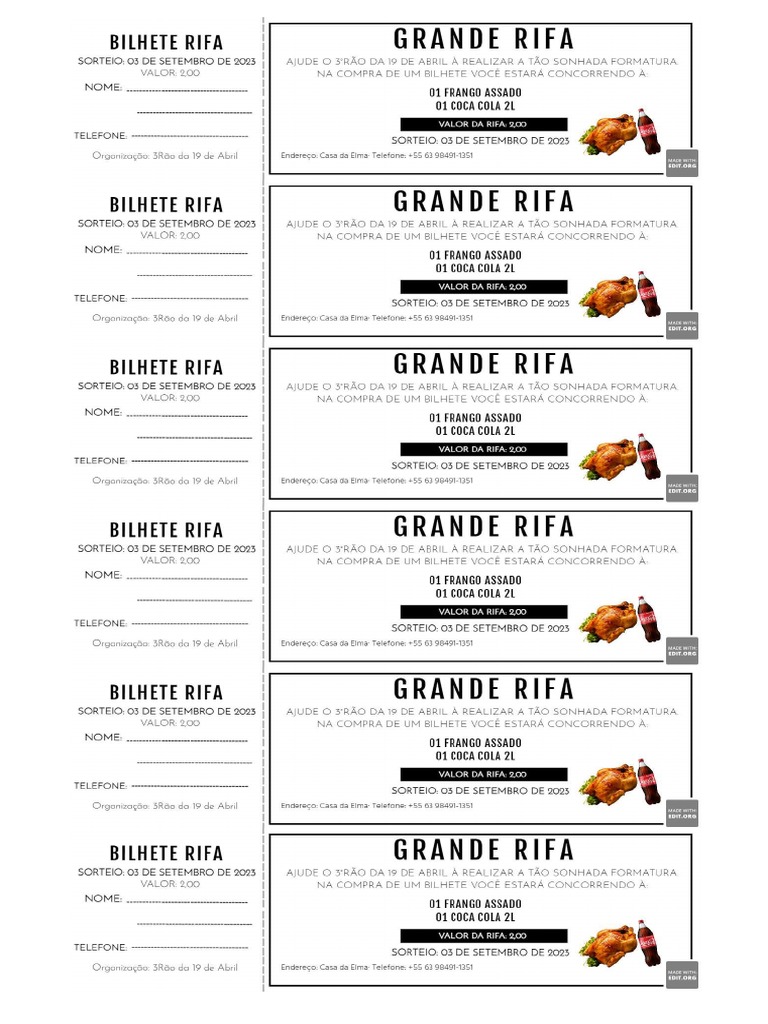 Rifa 3rão PDF | PDF