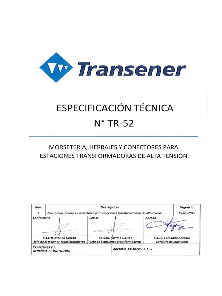 Morsetería y Conectores Alta Tensión | PDF