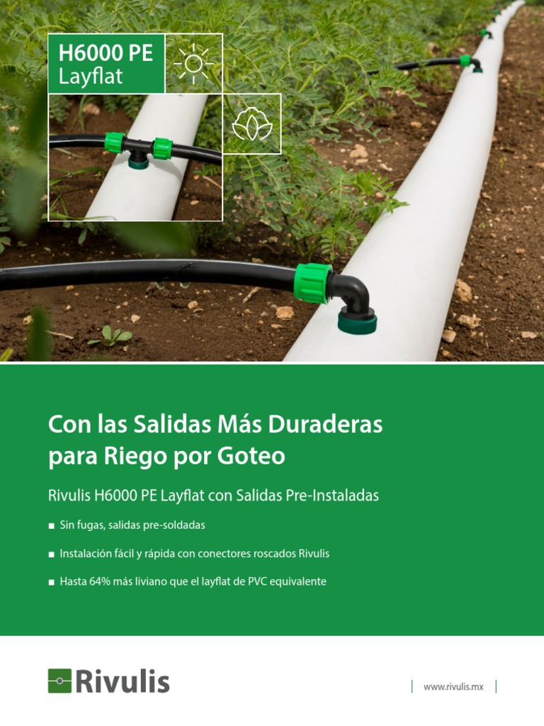 Layflat H6000 PE: Riego Eficiente y Duradero | PDF