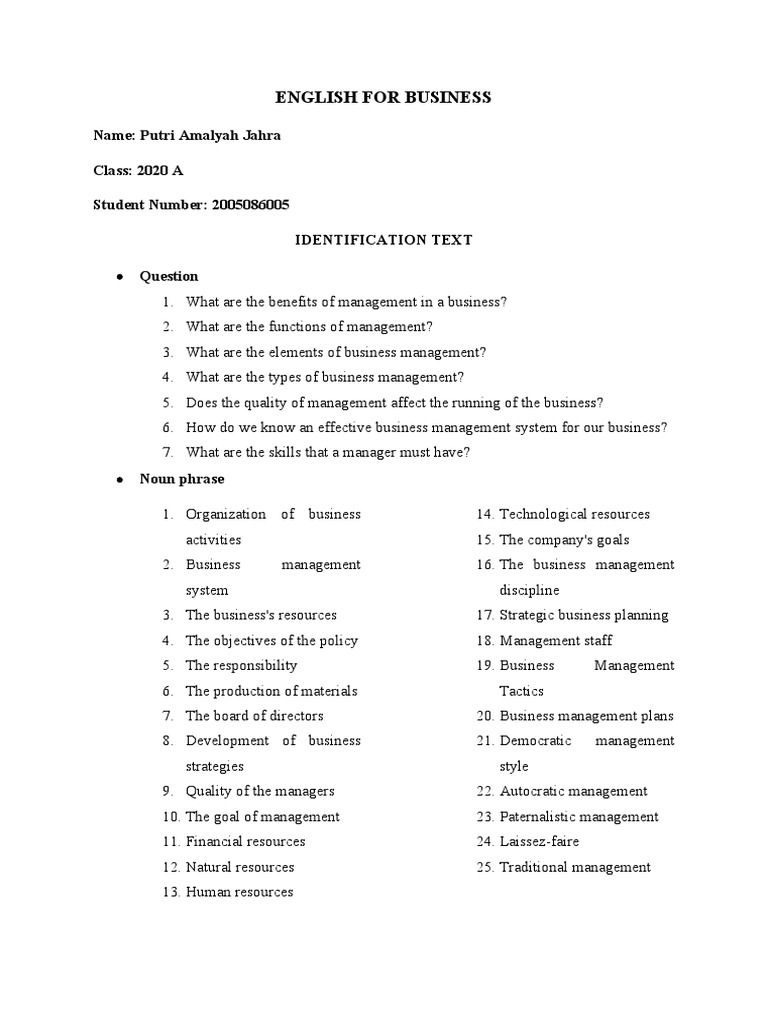 Identification text pdf