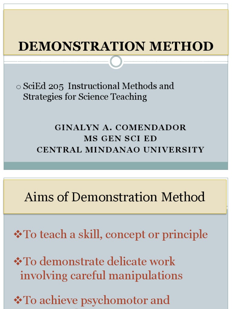 Demonstrationmethod 170322104318 | PDF