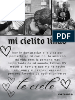 Carta de San Valentín Con Fotografía Ilustrado Blanco y Gris