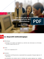 Les Français et leurs préoccupations de la vie quotidienne - Baromètre DOMPLUS 2011