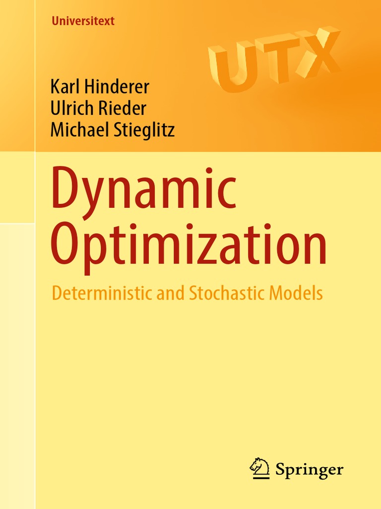 Karl hinderer dynamic optimization deterministic and stochastic