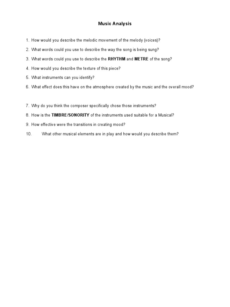 Music Analysis | PDF