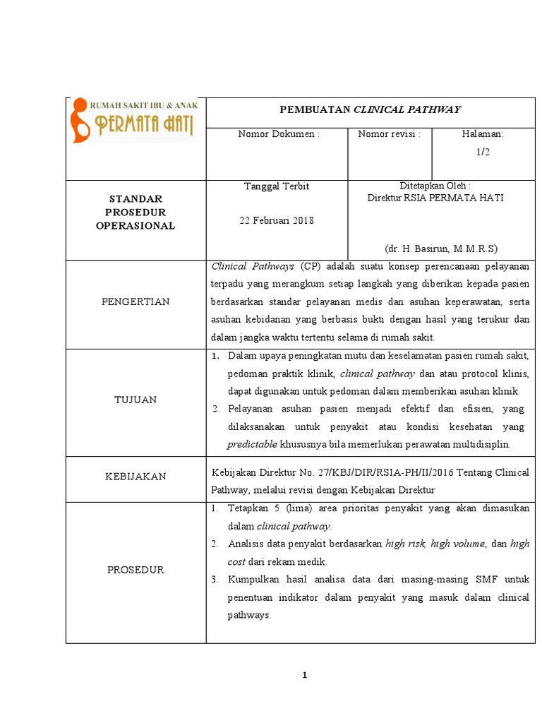 SPO Clinical Pathway 2019 | PDF