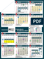 Calendario Academico 2023 - Color para Descarga