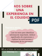 Leemos Sobre Una Experiencia en El Colegio