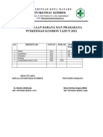 Daftar Usulan K 2 Alkes, Sarana & Prasarana