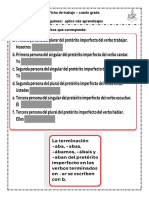 Ficha de Comunicacion Jueves 24 de Agosto Del 2023 Verbo Preterito Perfecto Simple