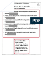 Ficha de Comunicacion Jueves 24 de Agosto Del 2023 Verbo Preterito Perfecto Simple Cuarto