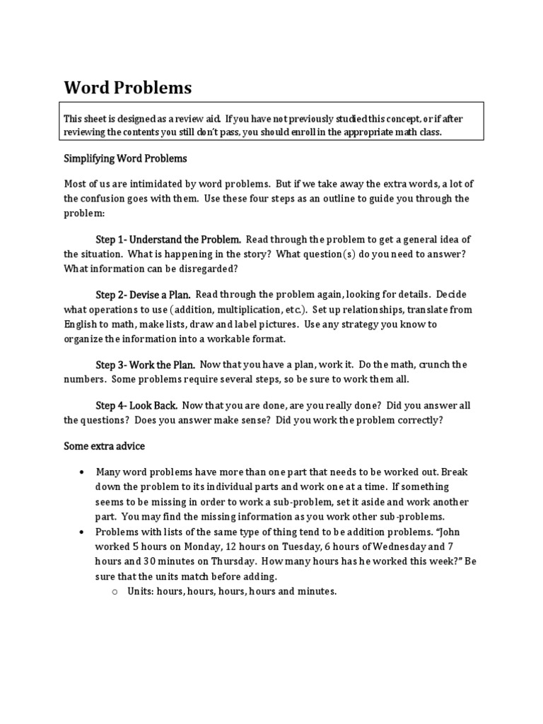 Math review packet pdf