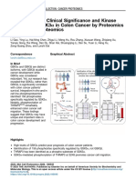 Deciphering the Clinical Significance and Kinase Functions of GSK3α in Colon Cancer by Proteomics and Phosphoproteomics