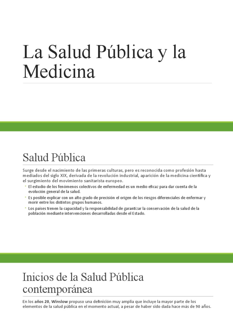 La Salud Pública Y La Medicina U2 Pdf Salud Pública Medicina