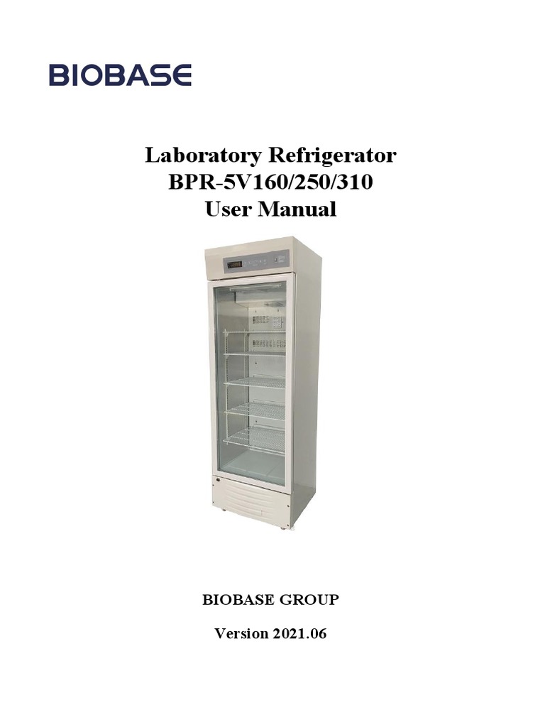 D288BIOBASE Laboratory Refrigerator BPR5V160'250'310 User Manual