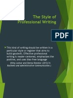 The Style of Professional Writing