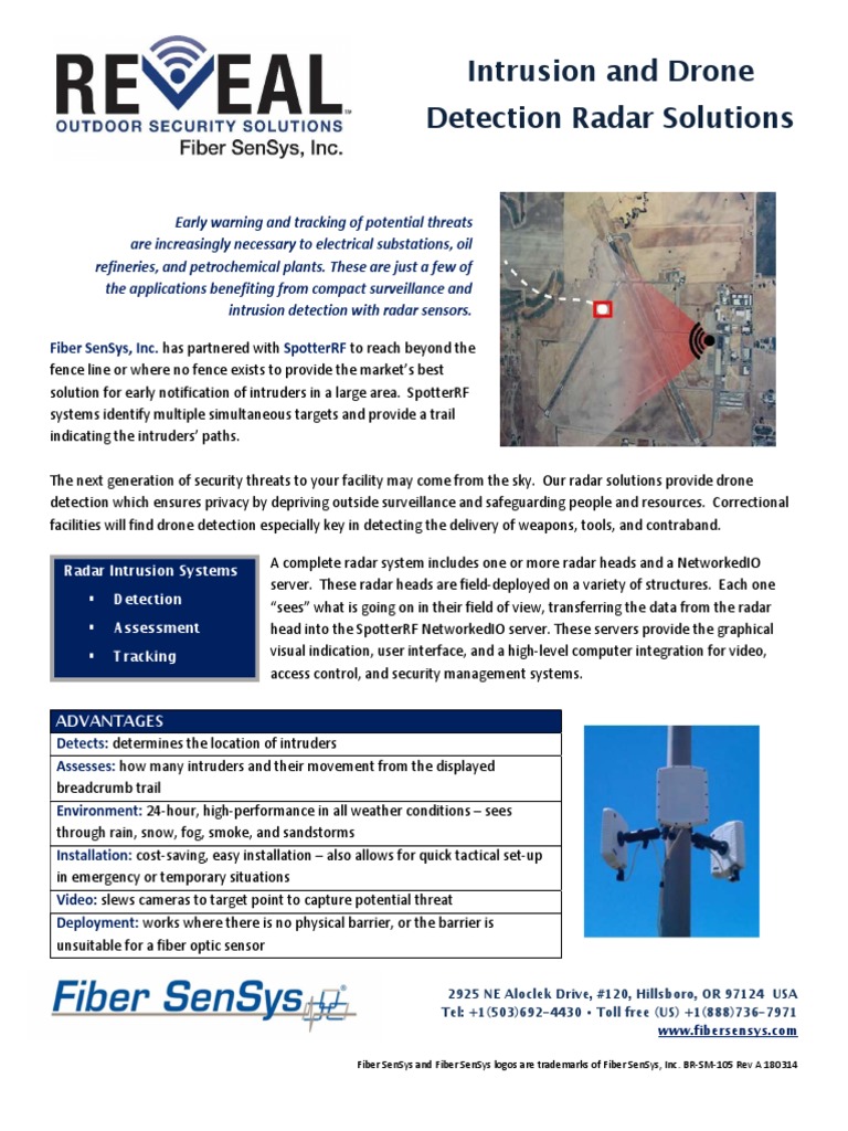 BR-SM-105 REVEAL SRF Brochure Rev 180314 | PDF | Radar | Optical Fiber