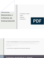 Criterios de Interpretación