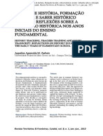 ZARBATO - Ensino de História, Formação Docente e Saber Histórico Escolar